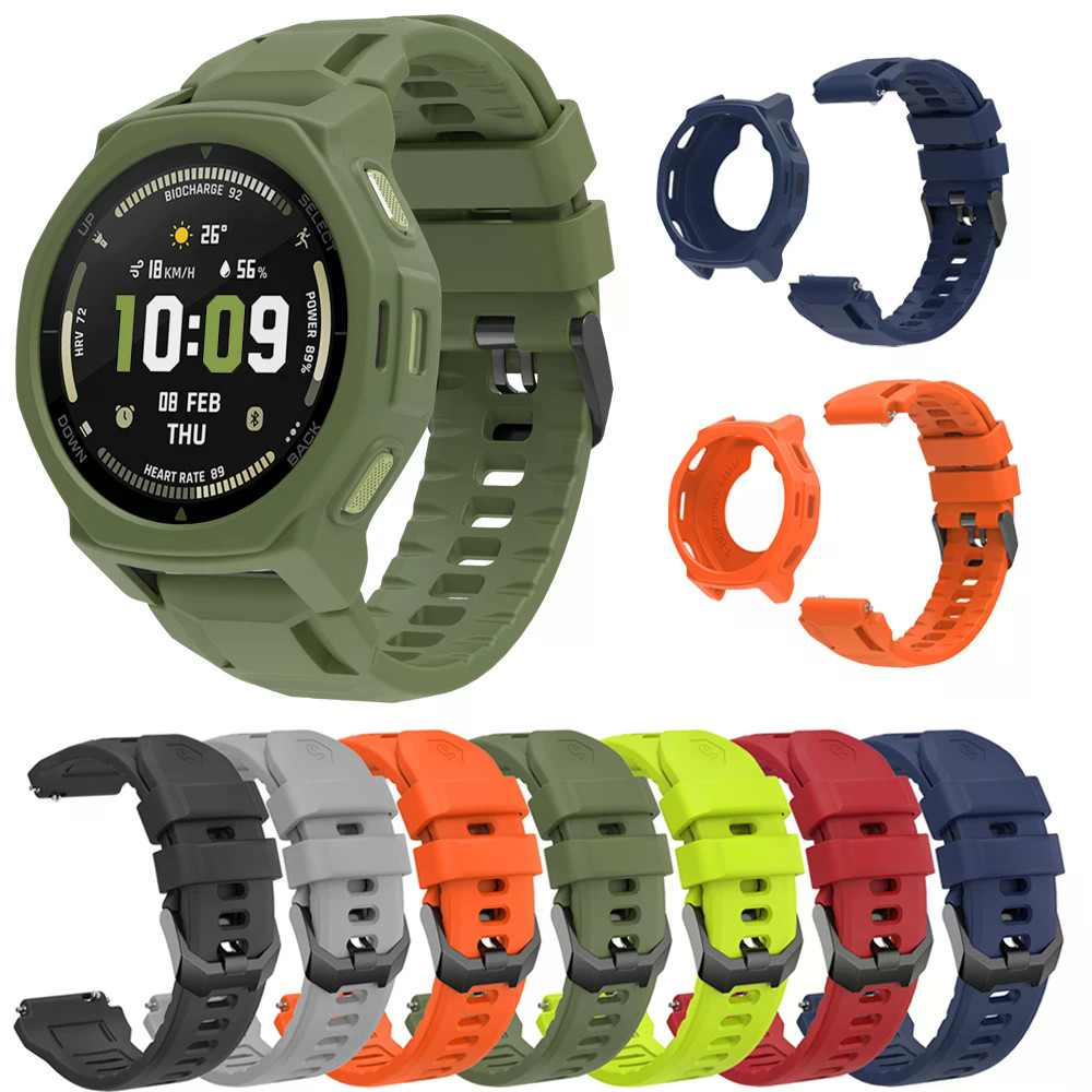 Pulseira E Capa De Silicone Para Huami Amazfit T-Rex 3 Pro 44mm Smartwatch De Relógio rex3