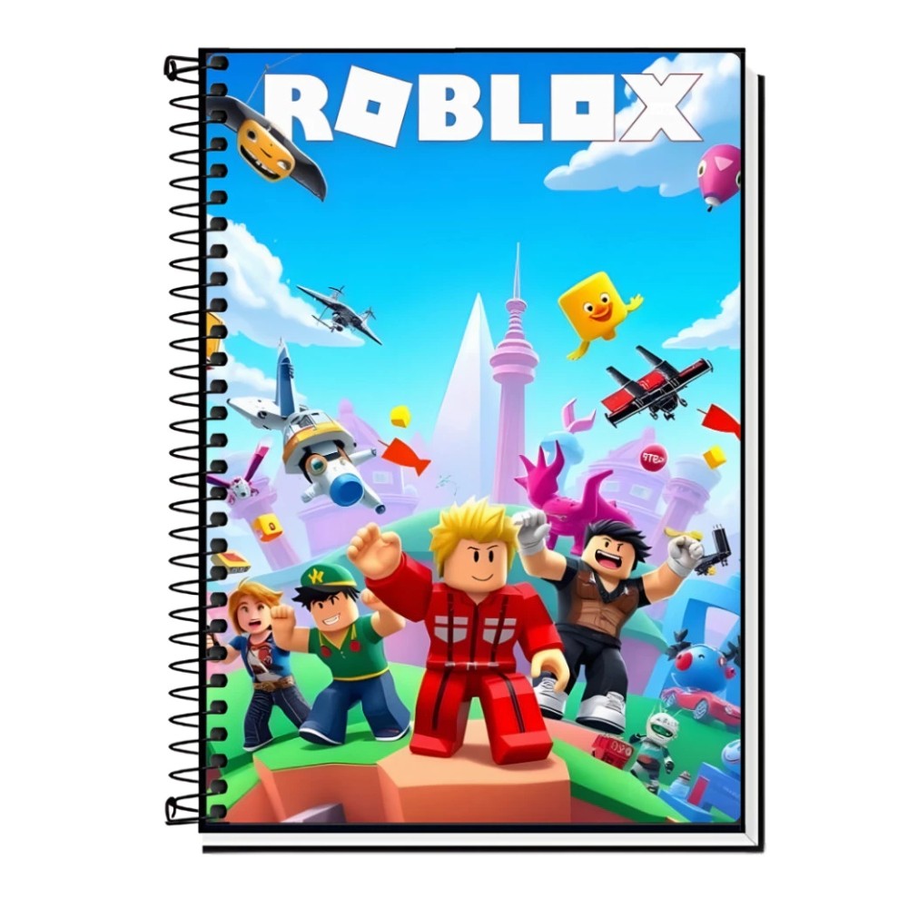 Caderno Escolar Gamer  Roblox Capa Dura 1, 10 ou 20 Matérias em Oferta na Shopee