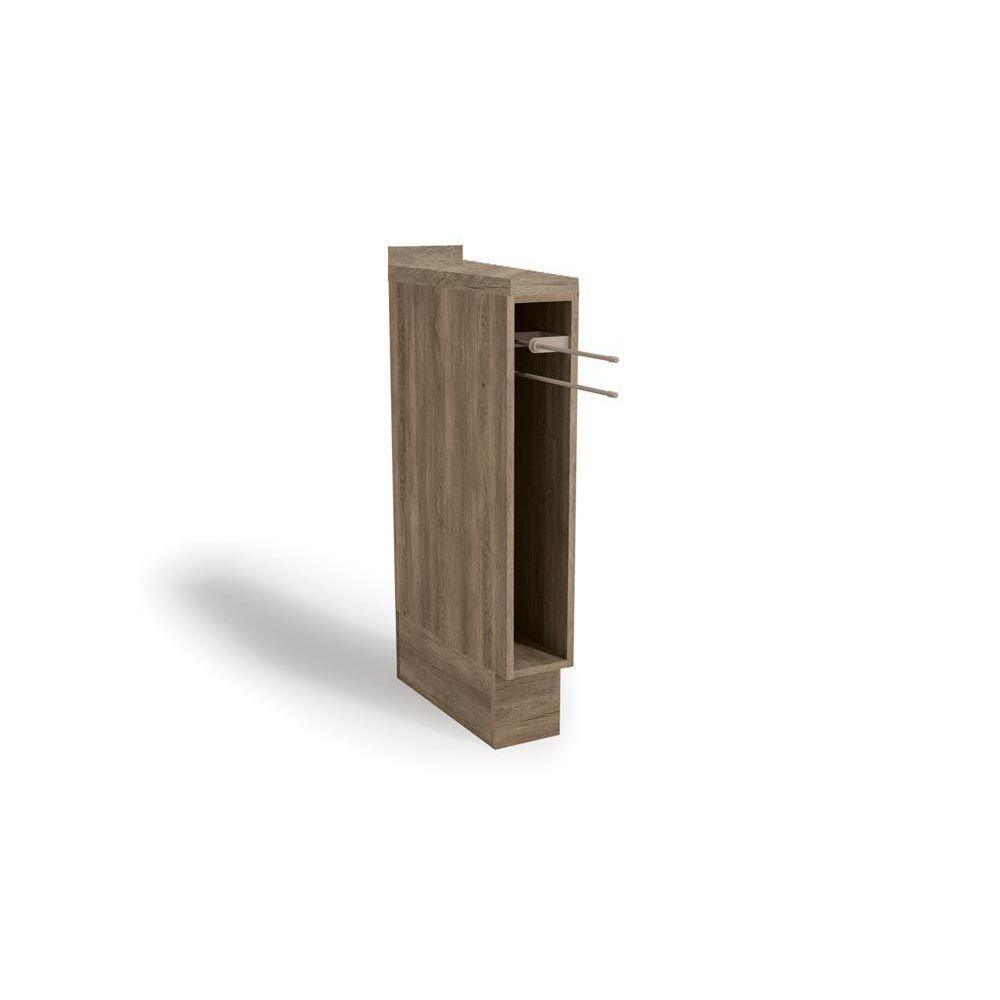 Módulo Cozinha Kappesberg Maxxi Nicho Toalheiro G740 c/ Tampo 15cm Nogal