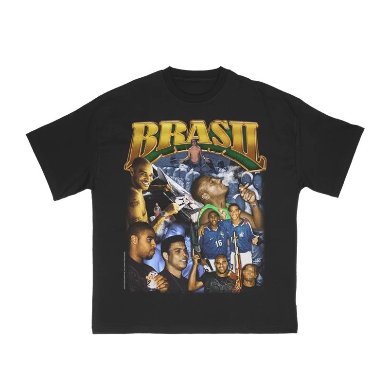 Camiseta Brasil Retrô 2006 Graphic Tee Unissex Casual Na Moda Masculino e Feminino Na Promoção Envio Didi_Outlet shopp