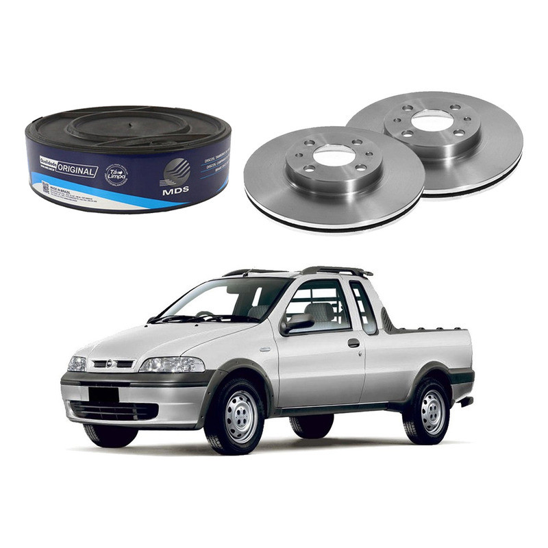 Disco Freio Dianteiro Mds Strada 1.3 2002 A 2005