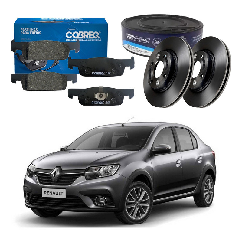Kit Disco Pastilha Freio Logan 1.0 2019 A 2025 em Oferta na Shopee