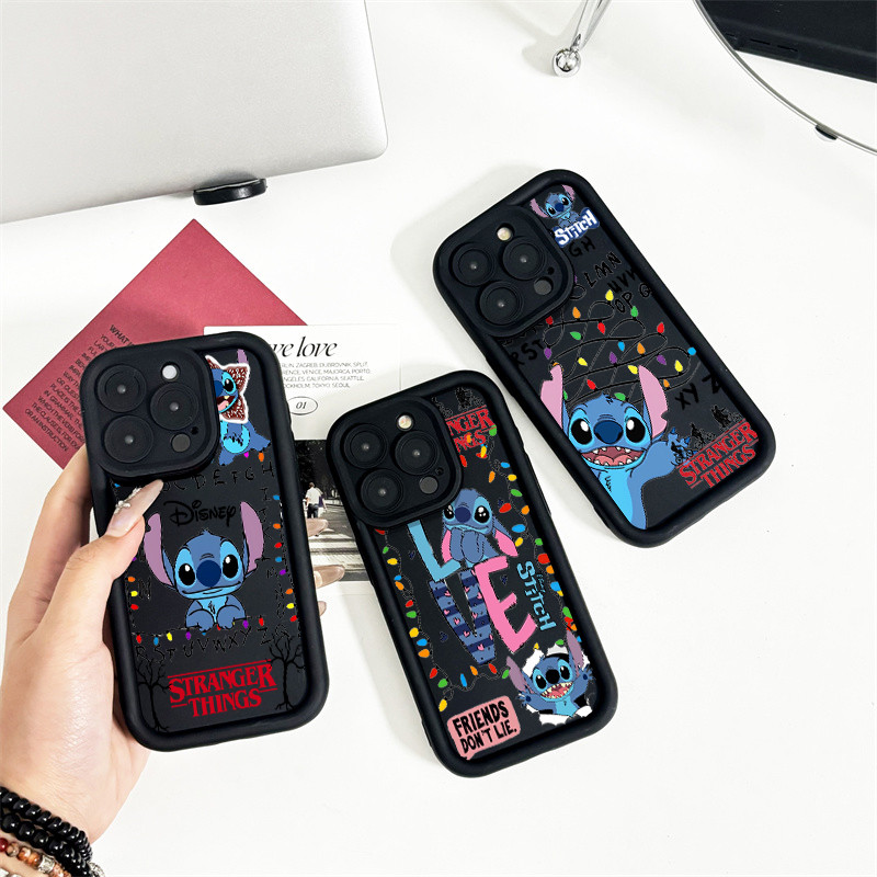 Capinha Para Samsung S24 S23 S22 Ultra S21 S20 FE M34 Capa de celular stranger things stitch Case