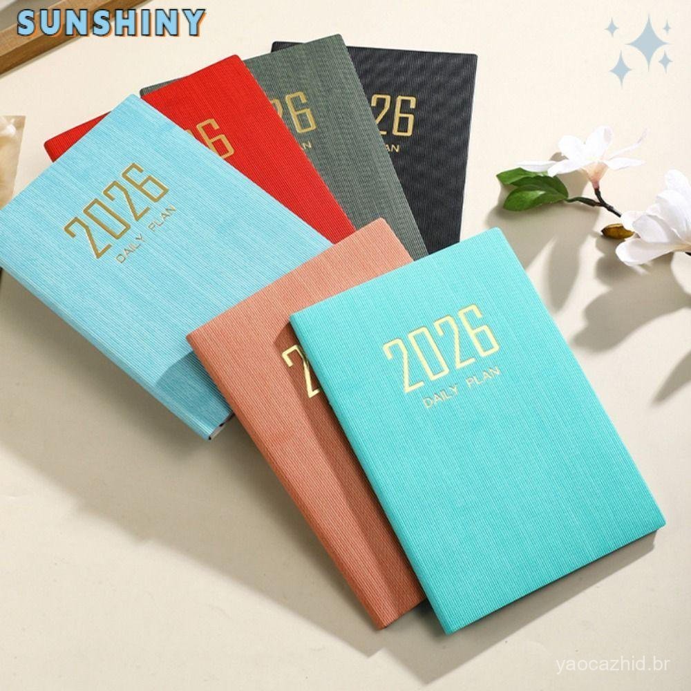 Livro De Programação SUNSHINY 2026 , Com Calendário A5 , Livros De Compromissos , Inglês Para Fazer Lista , Diário , Pla