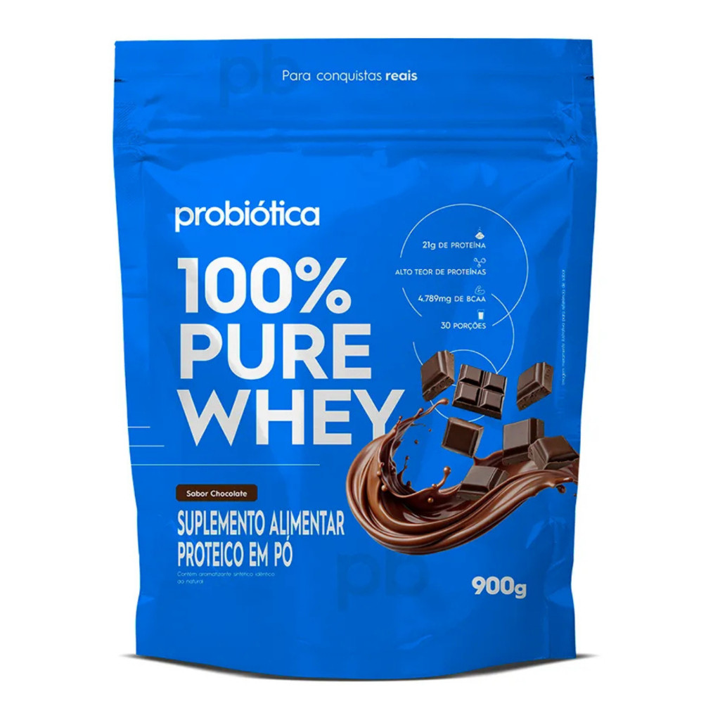 Whey Protein 100% Pure 900g - Probiótica Refil em Oferta na Shopee
