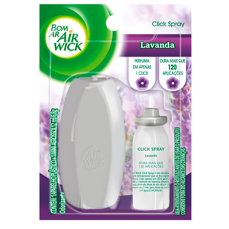 Bom Ar Air Wick Click Spray Lavanda aparelho+refil Reckitt em Oferta na Shopee