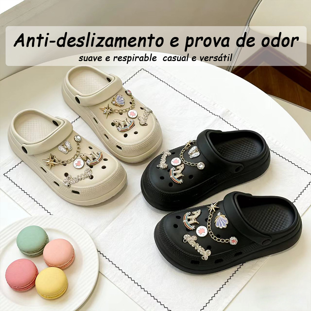Sandália Babuche Feminino com Pingentes Anticolisão e Antiderrapante Maciez Conforto e Leve Prática e Estilosa em Oferta na Shopee
