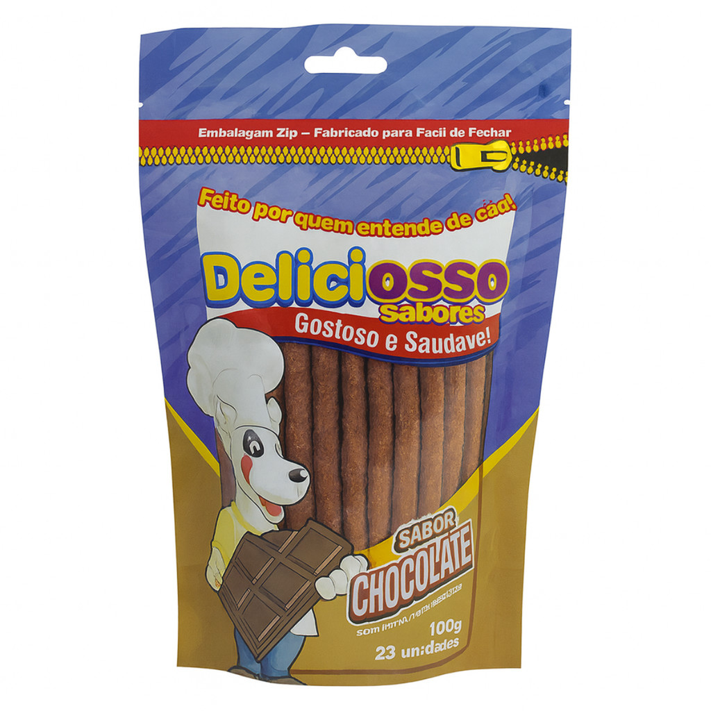 PETISCO CAO MASTIGAVEL CHOCOLATE FINO DELICIOSSO 100G