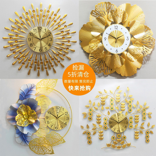 relogio de parede cozinha relogio de parede grande relogio de parede Relógio de parede de luxo com luz do sudeste asiáti