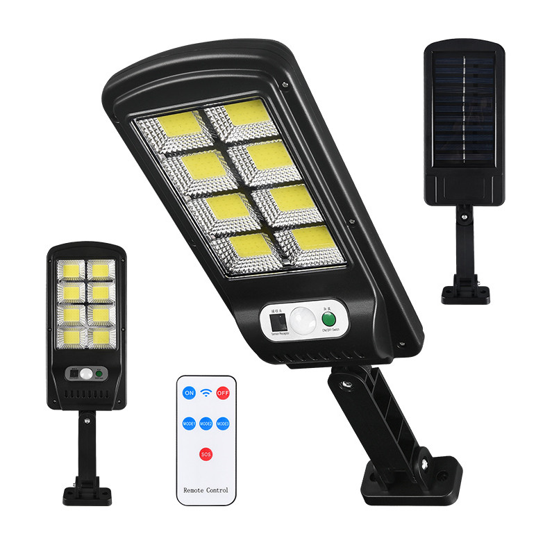 Luminária Solar Poste Rua Refletor  200W Sensor Movimento Prova D' Água Controle