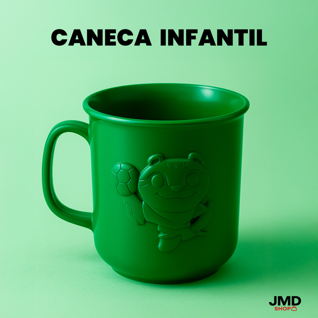 Caneca Copo de Plastico Infantil 310ml Plástico Colorido Personagens Escola