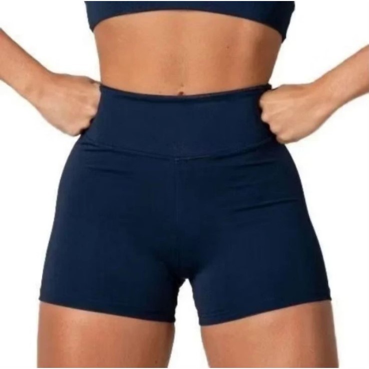 Shorts Legging Suplex Curto Short Cintura Alta Zero Transparencia Fitness Academia Dia a Dia