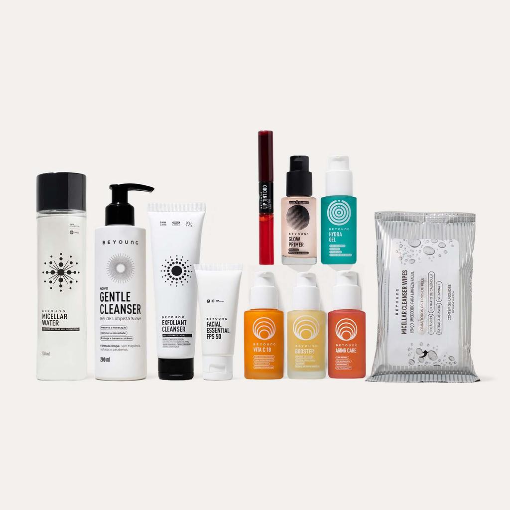 Super Kit Beyoung Best Sellers de Skincare e Make 11 Produtos em Oferta na Shopee
