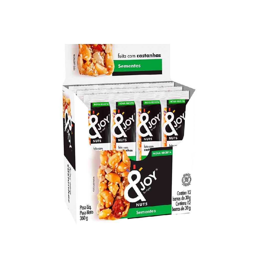 Barra de castanha nuts ejoy sementes regular caixa com 12 un 30g lanche saudável em Oferta na Shopee