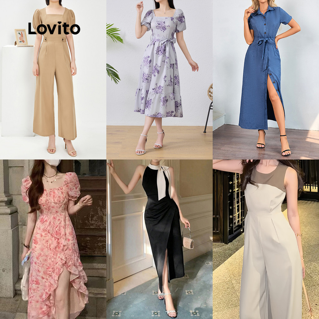 Lovito Vestido De Vendas Especiais/Peça Única (Tamanho L) em Oferta na Shopee