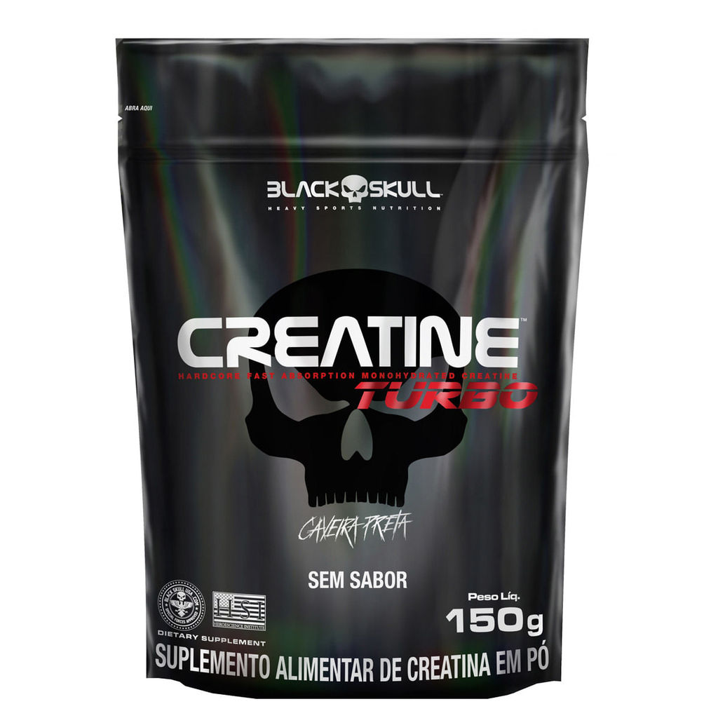 Creatine Turbo - Refil 150g - Black Skull em Oferta na Shopee