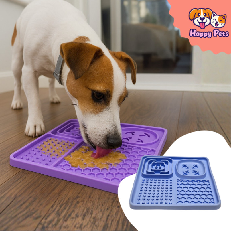 Tapete Interativo Para Lamber 4 Em 1 Para Cães E Gatos Com Ventosas Brinquedo Comedouro Saudável