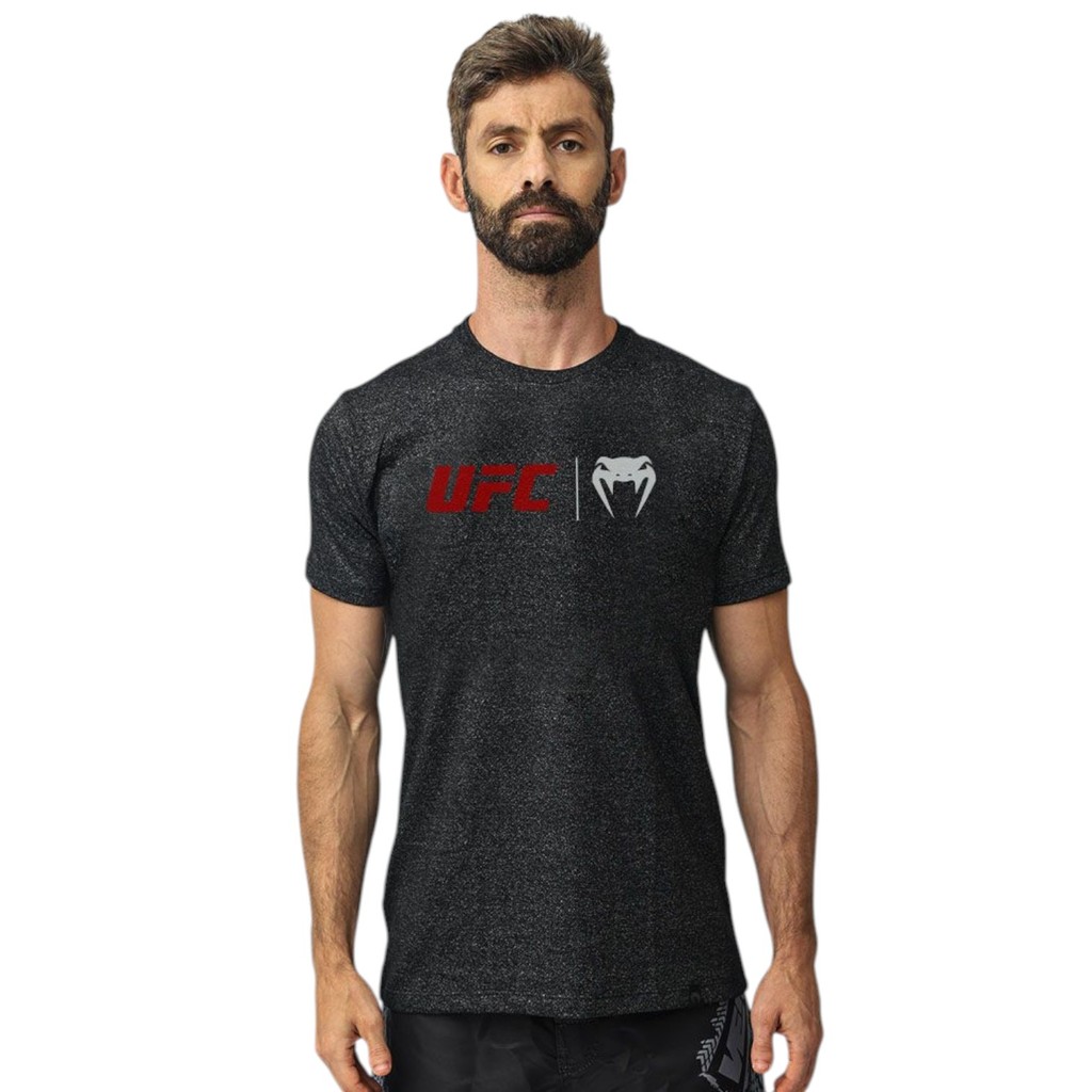 Camiseta UFC Venum Classic - Mescla Black em Oferta na Shopee