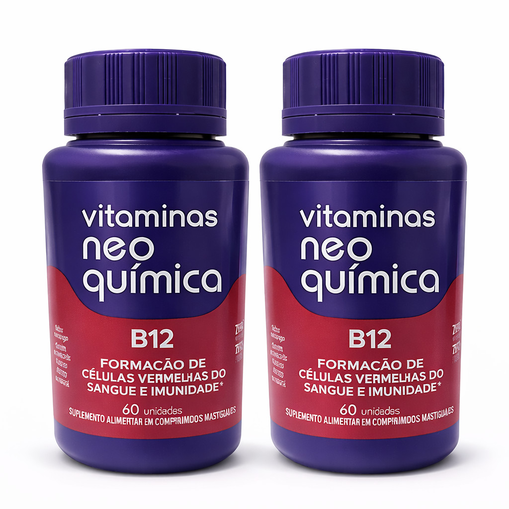 Kit 2 Vitamina B12 Neo Química 60 Comprimidos Mastigáveis