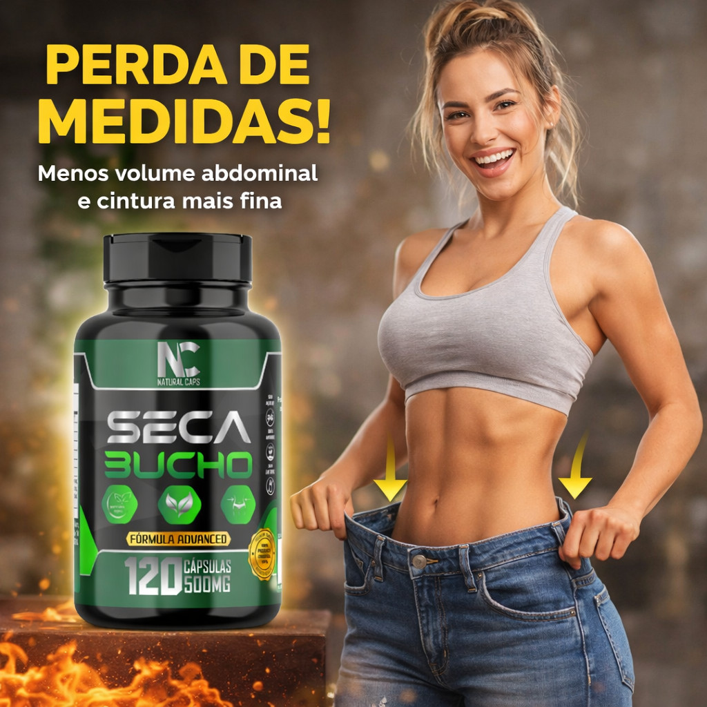 Seca Bucho Cápsulas Saciedade e Controle de Beliscos Suplemento Alimentar Original