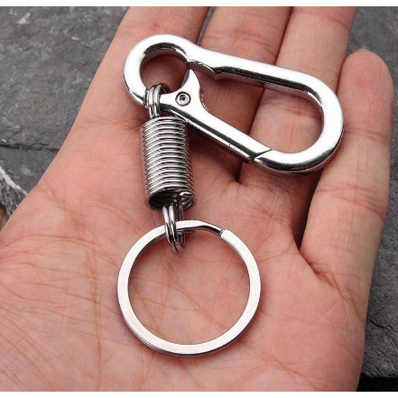 Kit 12/24/36 unidades Chaveiro Mosquetão Trava de Pressão | Com mola atacado