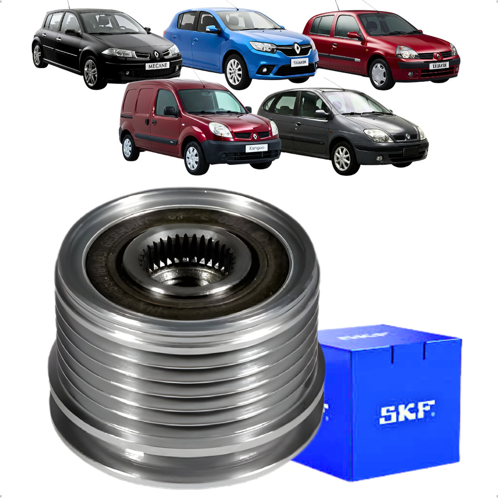 Polia Roda Livre Alternador Clio Kangoo Megane Sandero 1.6