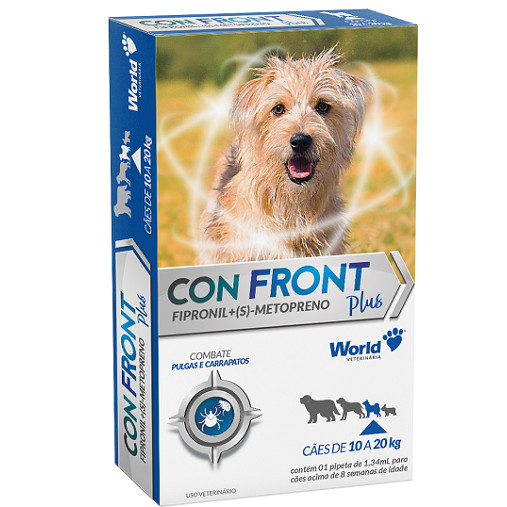 Con Front Plus Anti-Pulgas e Carrapatos 1,34ml 10Kg a 20Kg - World em Oferta na Shopee