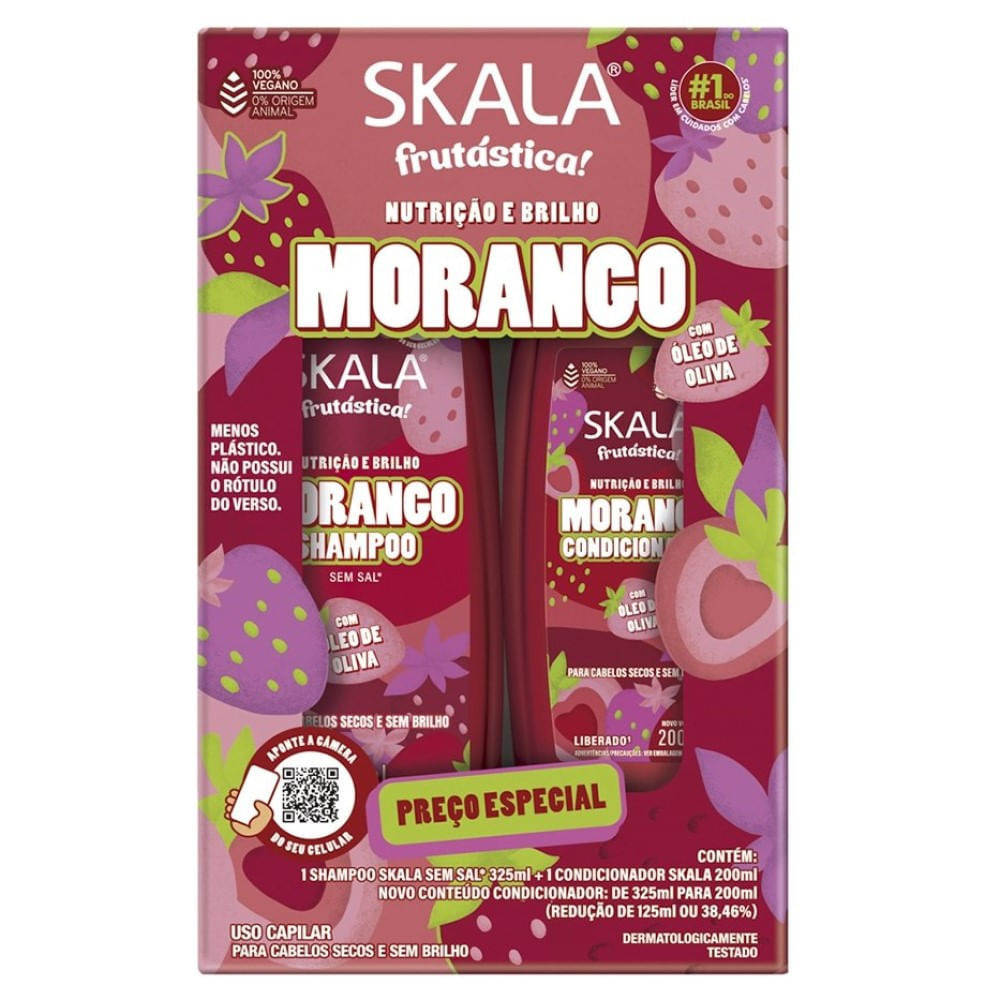 Kit Skala Morango Shampoo Skala 325ml+condicionador 200ml em Oferta na Shopee