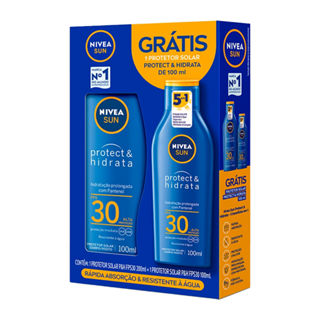 Kit Protetor Solar Nivea Sun Protect e Hidrata Fps30 200ml + Protetor Solar 100ml em Oferta na Shopee
