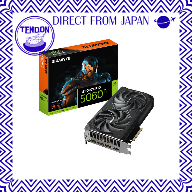 Placa de vídeo GIGABYTE com NVIDIA GeForce RTX 5060 Ti, GDDR7 8GB, GIGABYTE GV-N506TWF2OC-8GD
