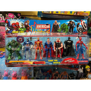 kit cartelado Bonecos Vingadores kit com 7 bonecos Marvel coleção Nova 15 cm Envio em 24 horas
