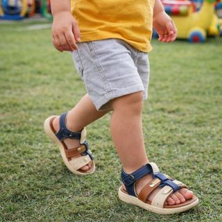 Sandália Infantil Papete Molekinho Baby Casual Fechamento Couro