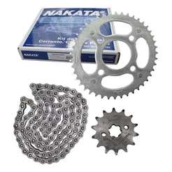 Kit Relação Transmissão Honda CG 150 com RETENTOR FAN TITAN MIX CARGO ES ESD KS
