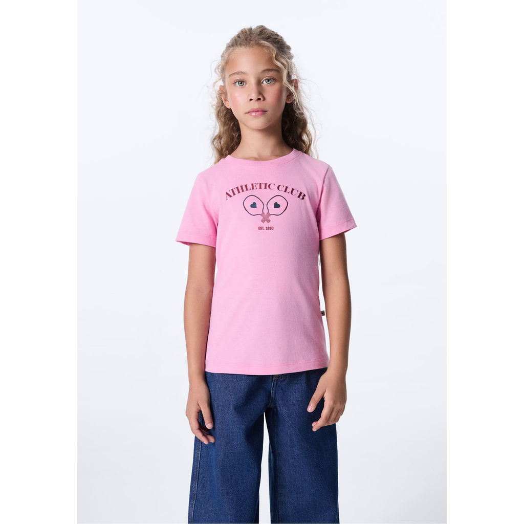 Blusa Infantil Menina Manga Curta Com Estampa