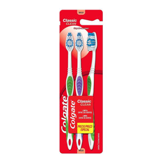 Escova Dental Colgate Classic Clean Leve 3 Pague 2 em Oferta na Shopee
