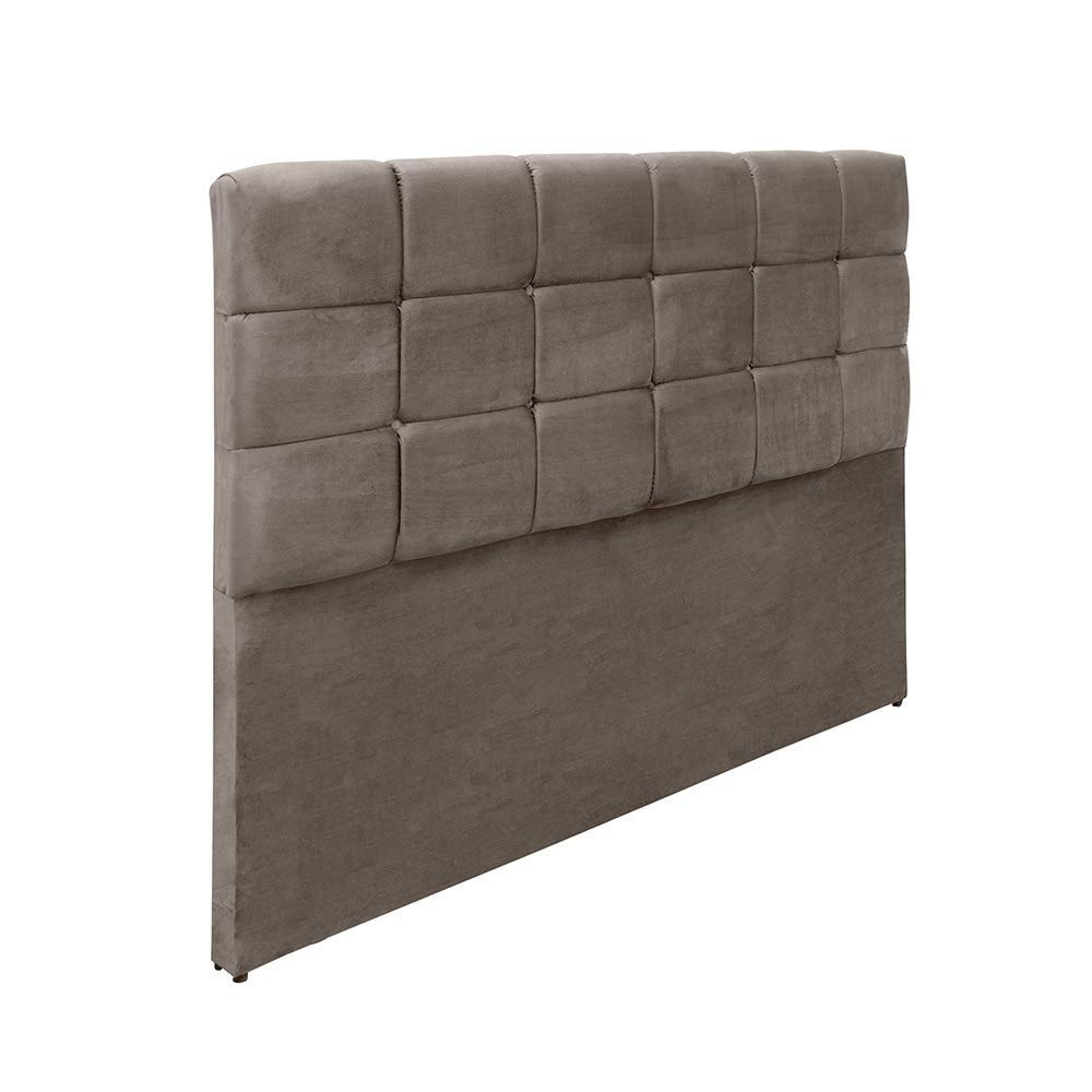 Cabeceira Begonia 140cm Veludo Amêndoa - Lucca em Oferta na Shopee