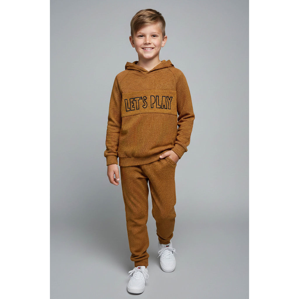 Calça Infantil Menino Moletinho Texturizado Elian Amarelo