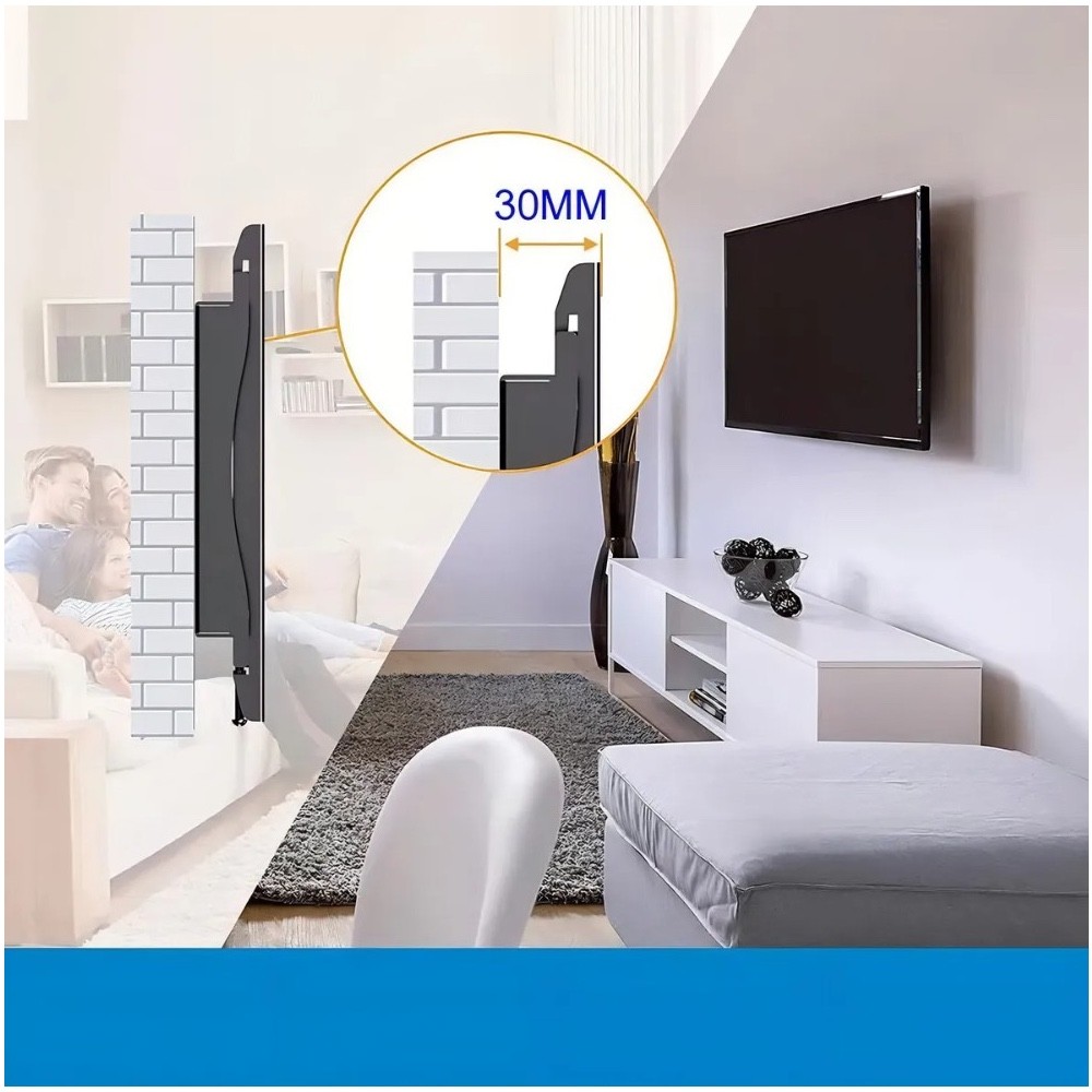 Suporte Tv Fixo Parede Universal Tvs 14 A 55 Polegadas preto suporte tv fixo universal tvs