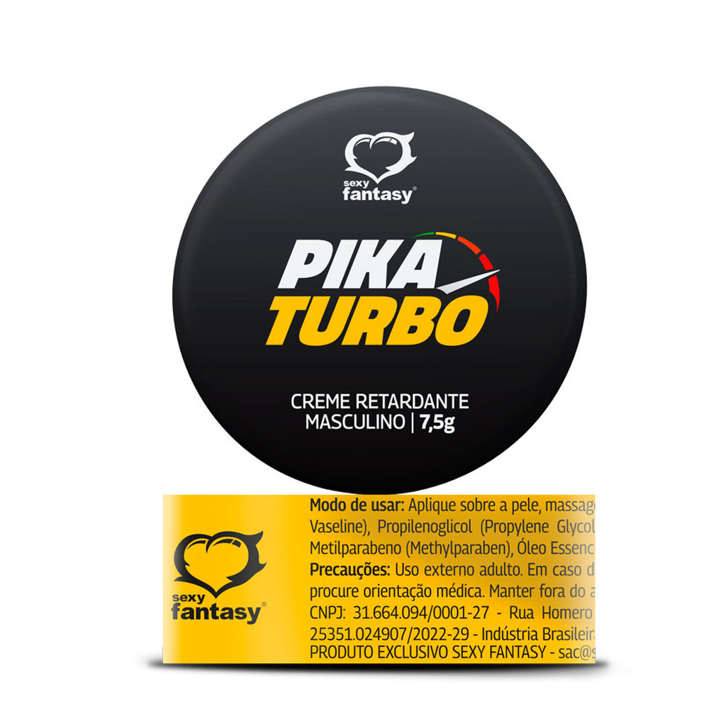 Pomada Retardante Masculina - 7,5 g |Sexy Fantasy Pika Turbo em Oferta na Shopee