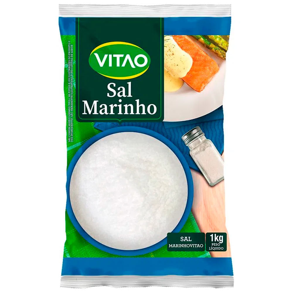Sal Marinho Vitao Fino 1kg em Oferta na Shopee