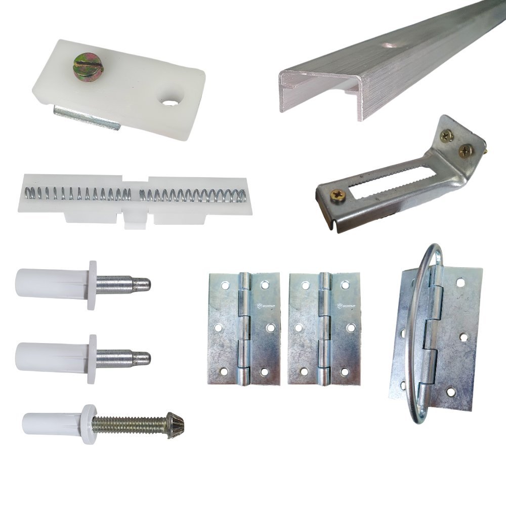 Kit Ferragens p/ Porta Camarão Com Dobradiça - 90 cm Natural - Alfer em Oferta na Shopee