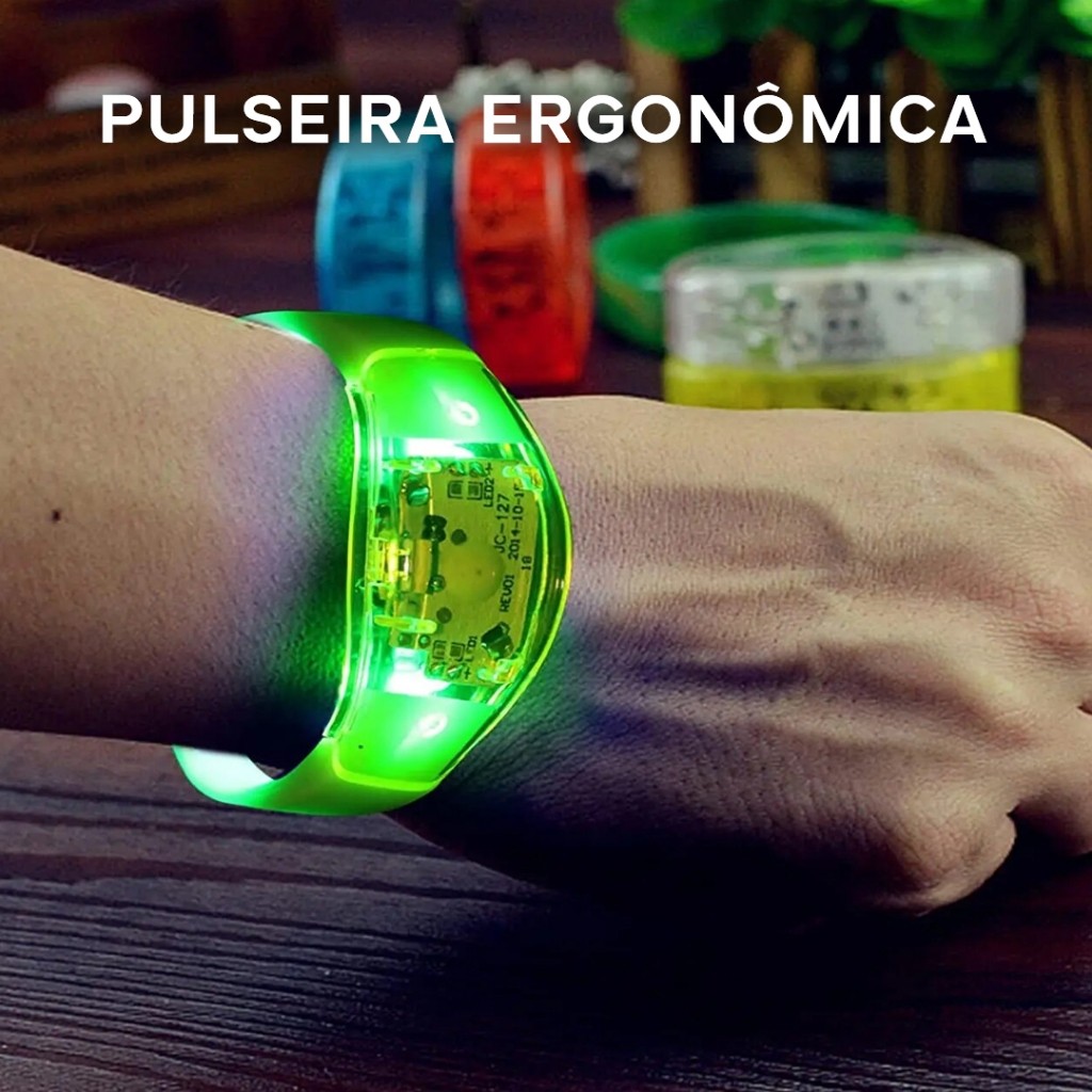 Kits10/20/30/40/50pcs  Unidades Pulseiras Led Ativa Com Batida Da Music em Oferta na Shopee