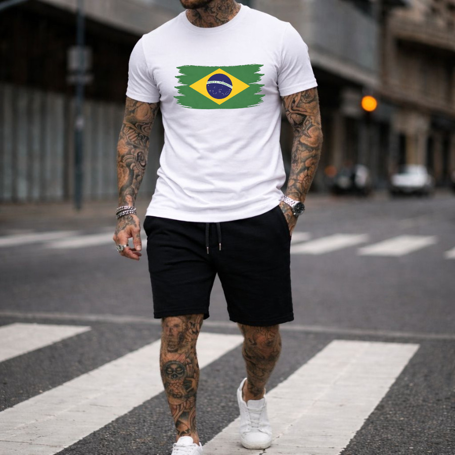 Camisa do Brasil Masculina Blusa Feminina Bandeira Futebol Camiseta Estampada Unissex