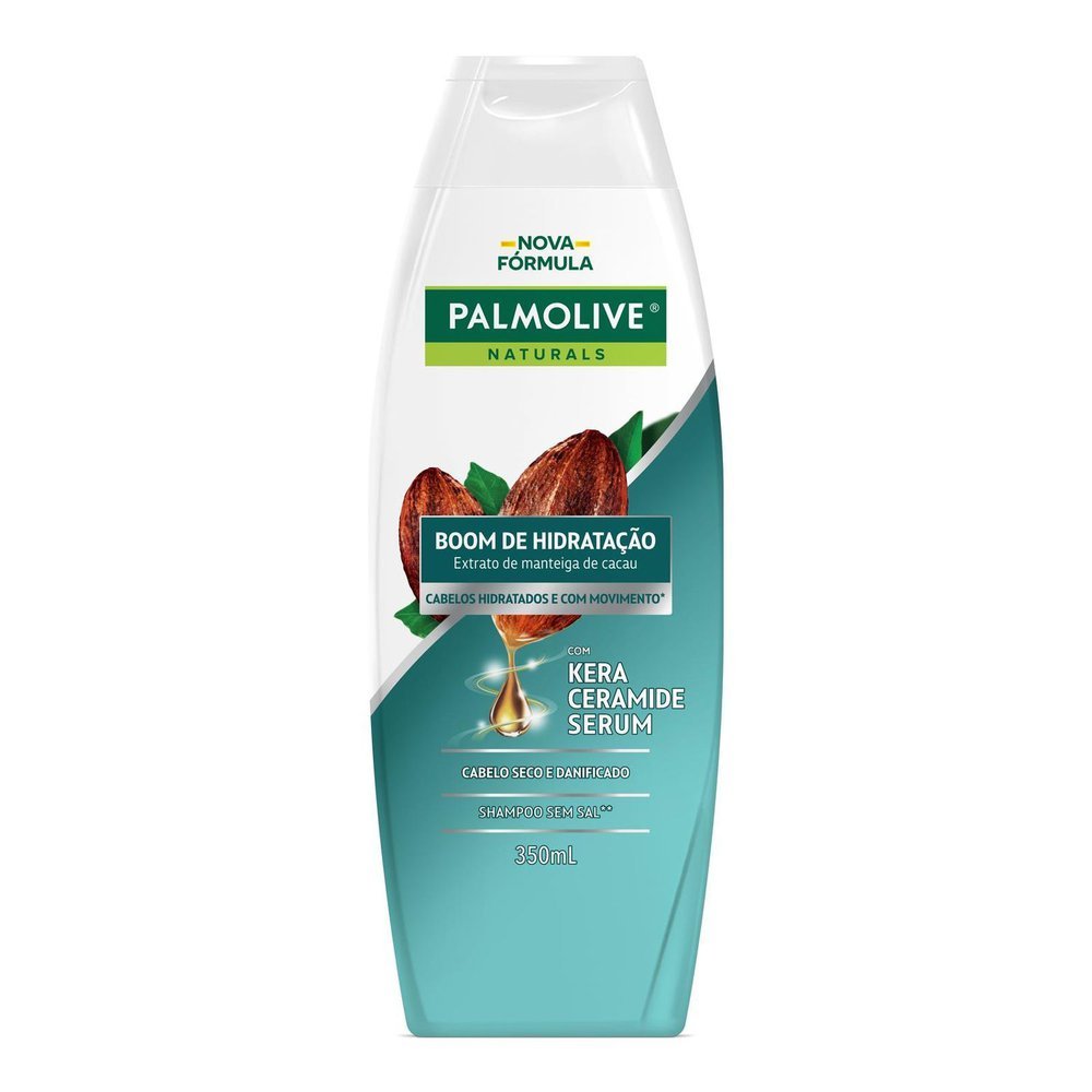 Shampoo Palmolive Naturals Boom de Hidratação Extrato de Manteiga e Cacau com 350ml em Oferta na Shopee