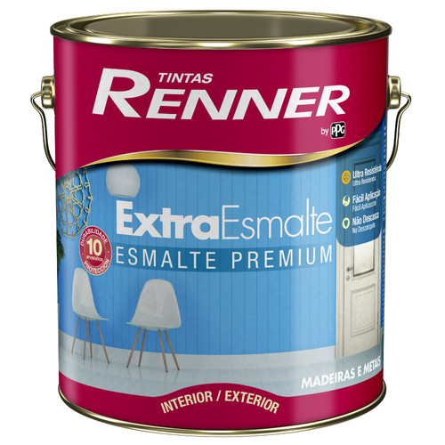 Tinta Extra Esmalte Preto 1945 Fosco Premium 3,6l - Renner