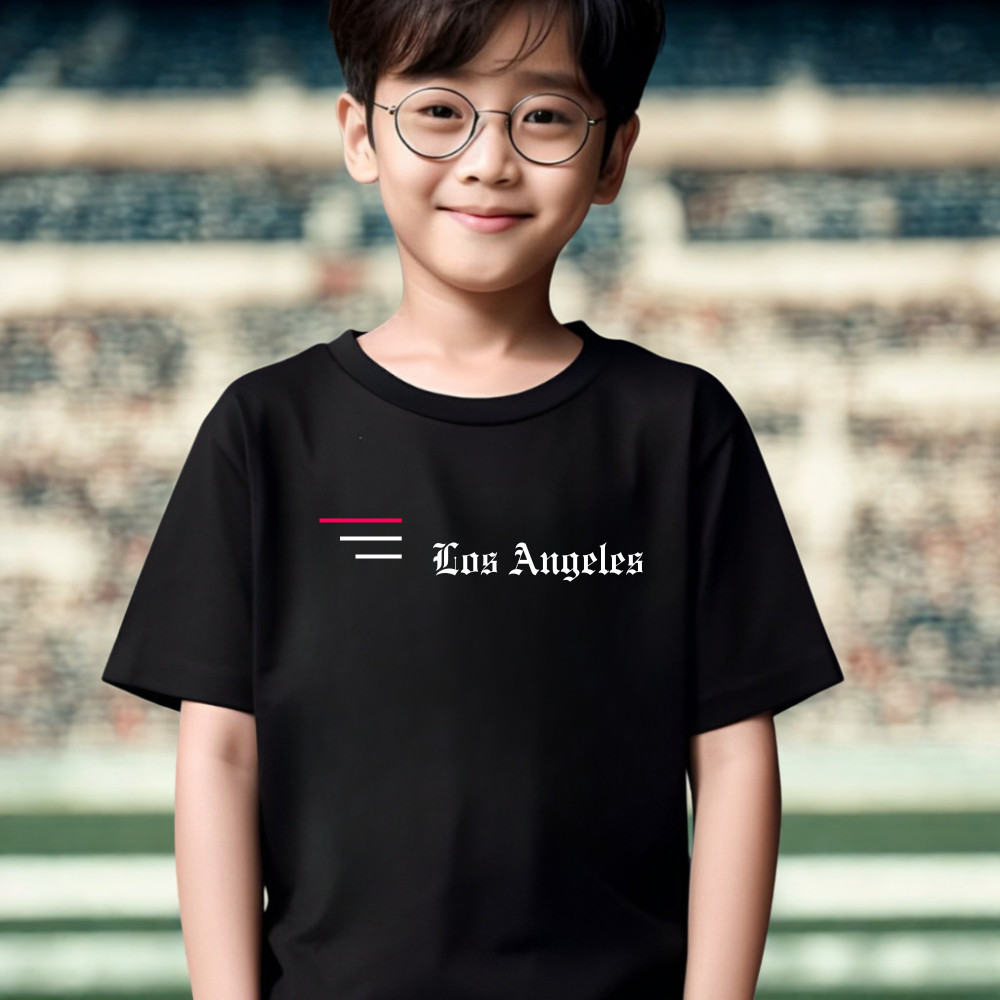 Camiseta Infantil Juvenil Estampada Los Angeles Algodão Premium
