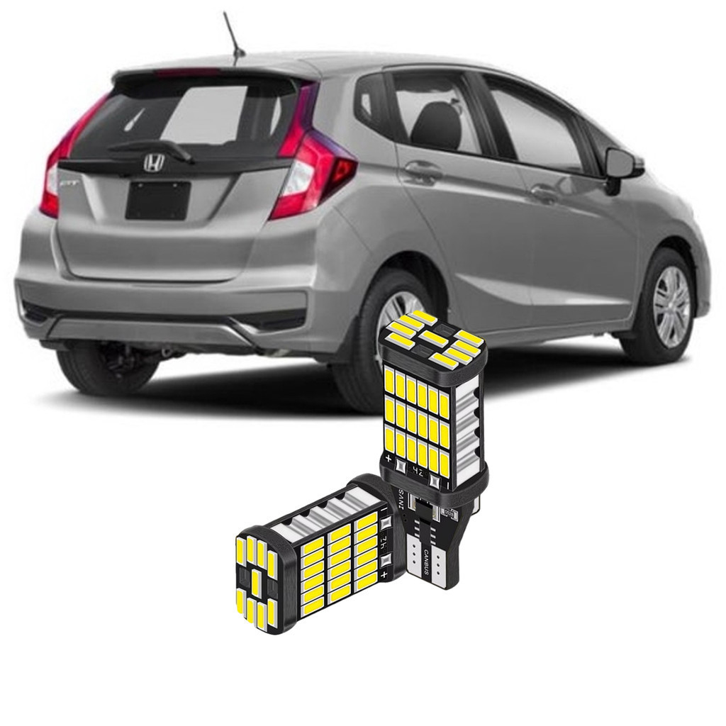 Par Lampada Ultra Led Premium Luz de Ré Honda Fit 2014 a 2021 T15 w16w Branco