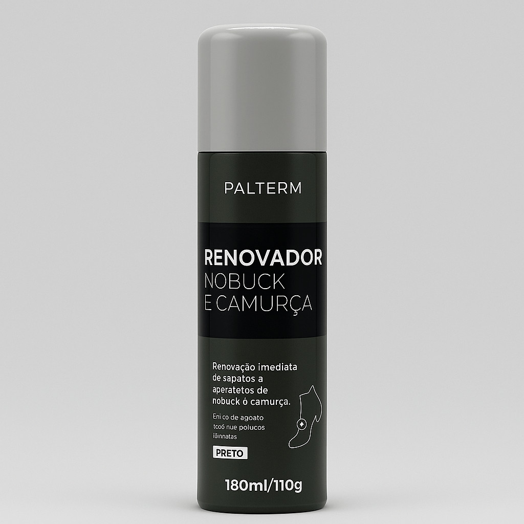 Spray Renovador Preto de Nobuck e Camurça Palterm 180ml