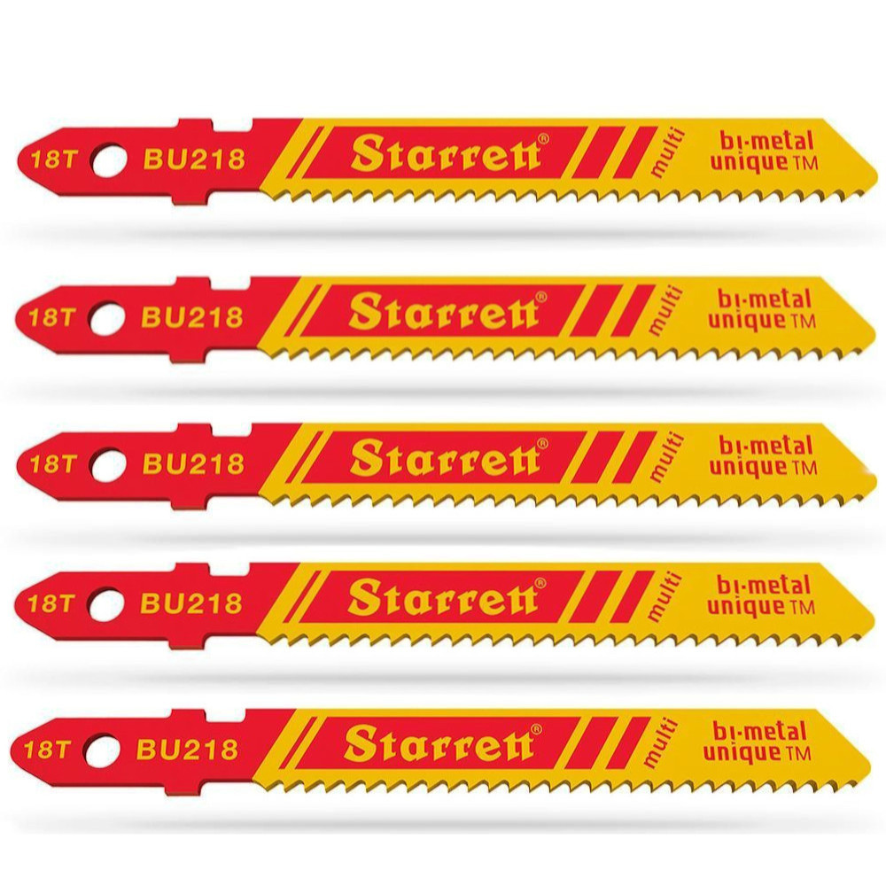 Lâmina para serra tico tico 50 mm 18 dentes - cartela com 5 unidades - BU218 - Starrett