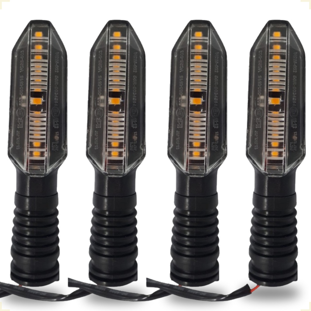 Pisca de Led Seta Sequencial Cb250f Twister Moto CG 125/150/160 Titan Fan Par ou Kit 4 Encaixe Coxim